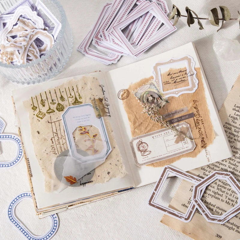 Frame Decorating Stickers for Scrap booking Journals,  Junk Journal Accessories Aesthetic