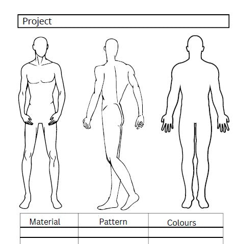 Fashion Sketchbook Figure Template -  Fashion Sketchbook Figure Template - Large Male Figure Template for Easy Sketching Your Fashion Design Styles and Building Your Portfolio (Soft Cover)