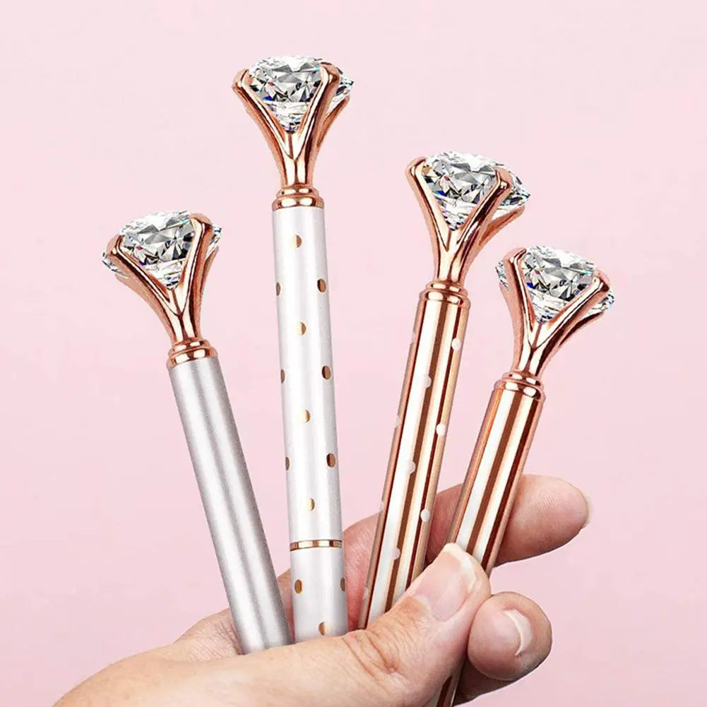 Diamond Crystal Pen Ballpoint Pen - 1.0mm Metal Nib Rhinestone Pen Ball Point Pen