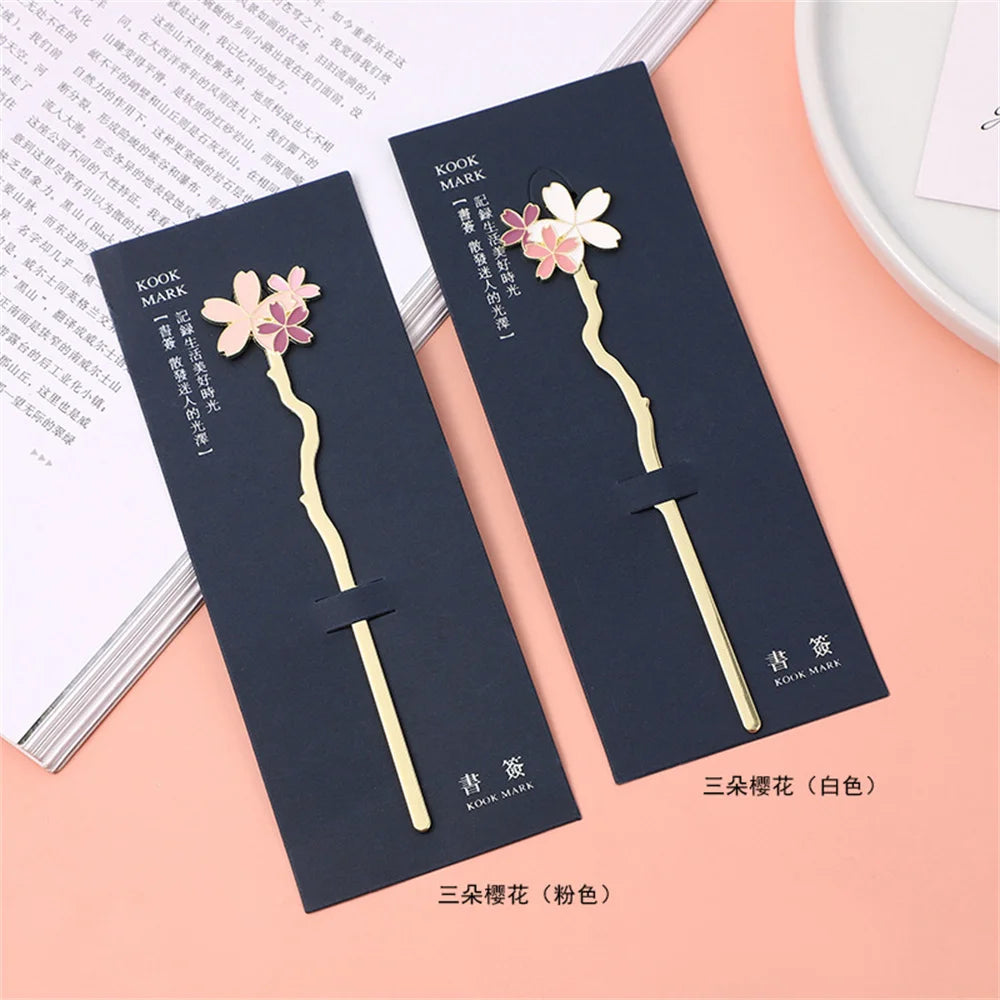 Bookmark - Metal Sakura Bookmark Creative Flower Book Mark