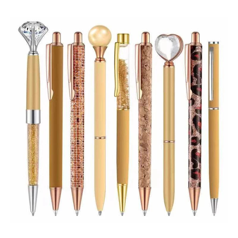 Diamond pen set - 9pcs Same Colour Pen Set Diamond Ballpoint Pen