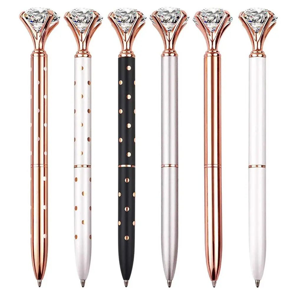 Diamond Crystal Pen Ballpoint Pen - 1.0mm Metal Nib Rhinestone Pen Ball Point Pen