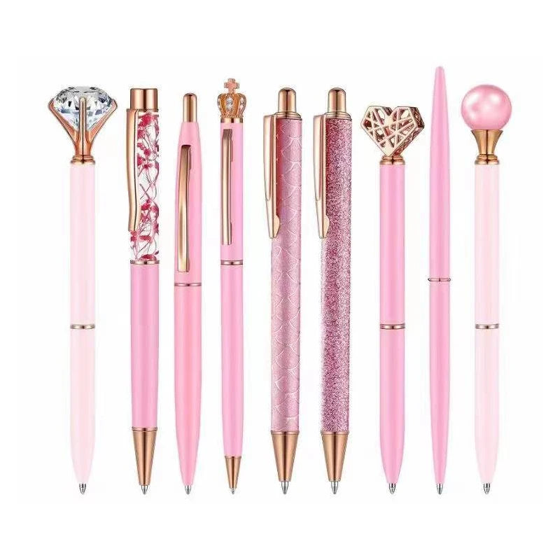 Diamond pen set - 9pcs Same Colour Pen Set Diamond Ballpoint Pen