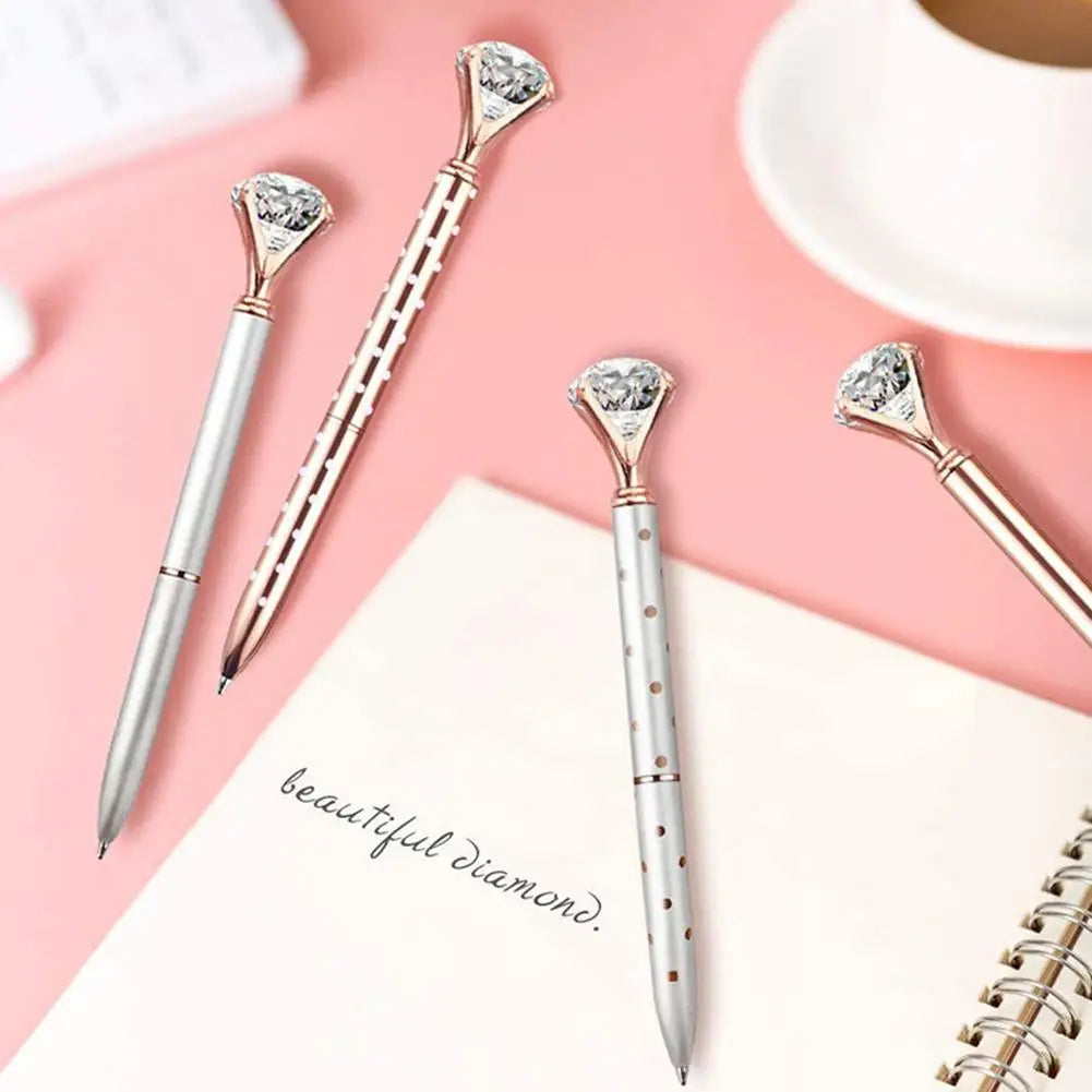 Diamond Crystal Pen Ballpoint Pen - 1.0mm Metal Nib Rhinestone Pen Ball Point Pen