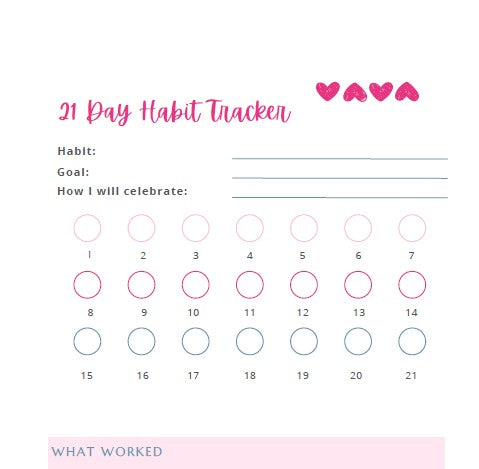 21 Day Habit Tracker (Hardcover)